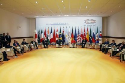 Vista general del 'retiro' de los dirigentes del G20 para hablar sobre lucha contra el terrorismo.-FRIEDEMANN VOGEL POOL / EFE