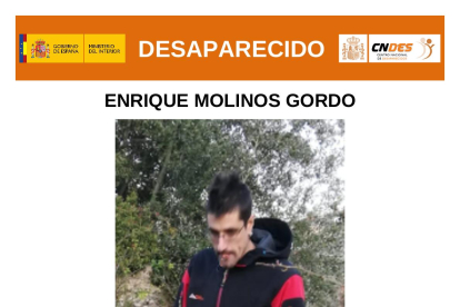 Imagen del cartel de búsqueda de Enrique Molinos