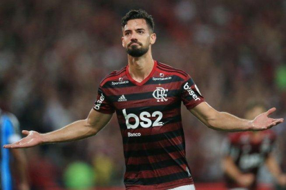 Pablo Marín, durante el partido de semifinales de la Copa Libertadores.-TWITTER