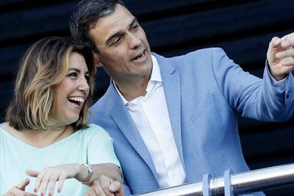 Pedro Sánchez y Susana Díaz, el pasado 22 de mayo, en Sevilla.-EFE / JOSÉ MANUEL VIDAL