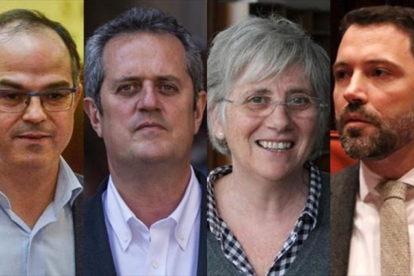 Jordi Turull, Joaquim Forn, Clara Ponsatí y Víctor Cullell.-