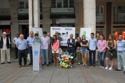 Acto de Palencia en recuerdo del concejal de Ermua Miguel Ángel Blanco, cuando se cumplen 19 años de su asesinato por la banda terrorista ETA.-ICAL