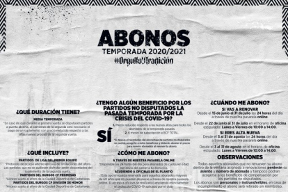 Infografía de la campaña de abonados del Burgos. BURGOS CF
