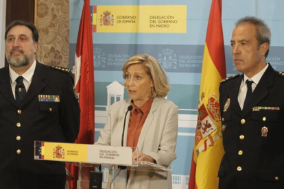 La delegada del Gobierno en Madrid, Concepción Dancausa, en una rueda de prensa en octubre del 2016.-EFE / DAVID GONZÁLEZ