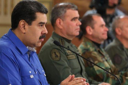Nicolás Maduro, durante su alocución.-EFE