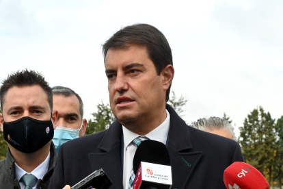 El consejero de Presidencia, Ángel Ibáñez, esta mañana en Burgos.