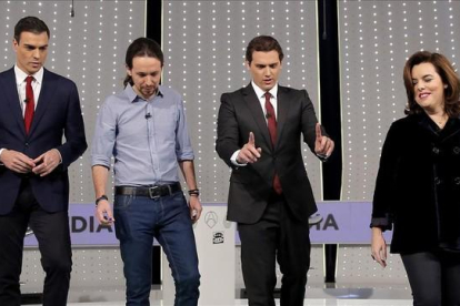 El pasado debate a cuatro en Atresmedia-JOSE LUIS ROCA