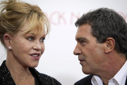 Melanie Griffith y Antonio Banderas, en Nueva York en el 2013, cuando aún eran marido y mujer.-REUTERS / CARÑP ALLEGRI