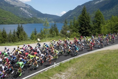Imagen del pelotón del Giro.-EFE / CLAUDIO PERI
