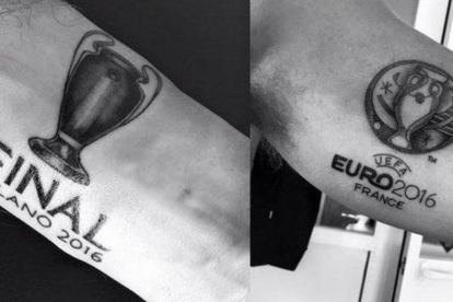 Los tatuajes del árbitro inglés Mark Clattenburg.-TWITTER