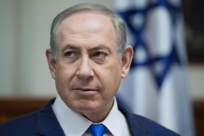 Binyamin Netanyahu en una reunión de su gabinete de Gobierno.-ABIR SULTAN