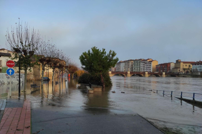 La CHE informa del descenso del caudal del río Ebro a su paso por Miranda. ECB