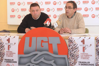 Pablo Dionisio Fraile (UGT) y Fidel Velasco (CCOO).-ISRAEL L. MURILLO