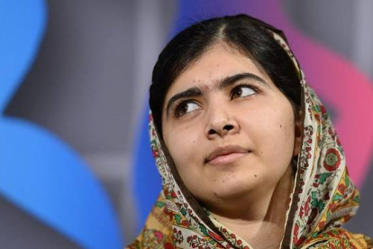 Malala Yousafzai después de haber recibido el Premio de los Niños del Mundo-