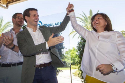 Pablo Casado, este sábado en Valencia.-MIGUEL LORENZO