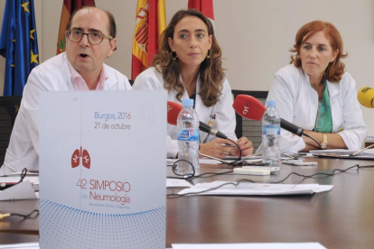 Luis Rodríguez Pascual, Carmen Rodríguez y Ana Pueyo, durante la presentación de ayer.-ISRAEL L. MURILLO