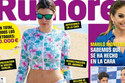 María Lapiedra, en la portada de ‘Rumore’.-