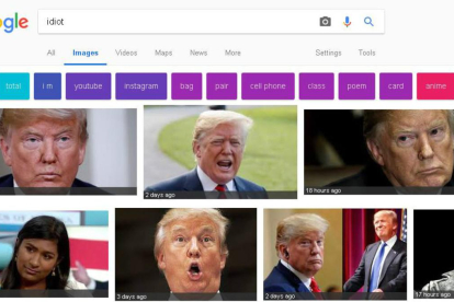 Resultados de la palabra idiot en el apartado de Google-EL PERIÓDICO