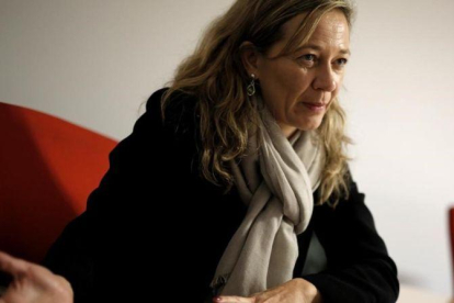 Victoria Rosell, en la sede de Podemos en Madrid.-JOSÉ LUIS ROCA