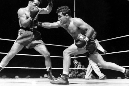 Jake LaMotta, durante uno de sus combates-