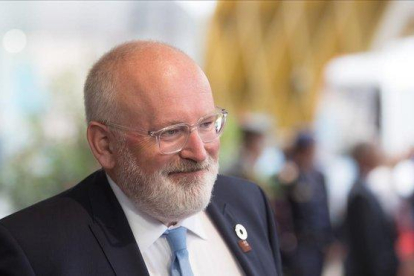 Frans Timmermans, vicepresidente de la Comisión Europea.-AFP / GEORG HOCHMUTH