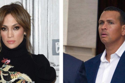 Jennifer Lopez y Álex Rodríguez.-