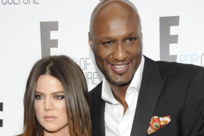 Lamar Odom (exjugador de Los Ángeles Lakers) junto a su exmujer Khloe Kardashian.-EVAN AGOSTINI