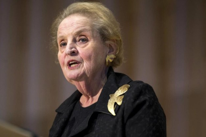 <em>La primera mujer en la secretaría de Estado de los Estados Unidos, Madeleine Albright 
