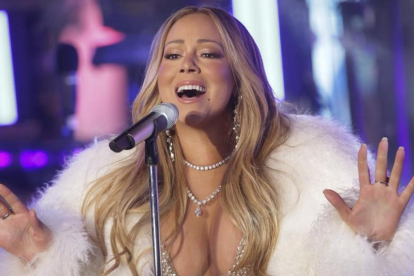 Mariah Carey, durante su actuación en el show de Año Nuevo en Time Square (Nueva York).-BRENT N CLARKE