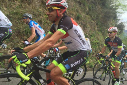David Belda durante la primera etapa de la Vuelta a Asturias.-