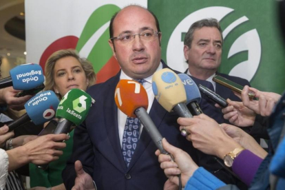 El presidente de Murcia, Pedro Antonio Sánchez, este lunes.-EFE