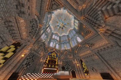 Interior de la Catedral de Burgos, uno de los proyectos más ambiciosos de Minecrafteate.
