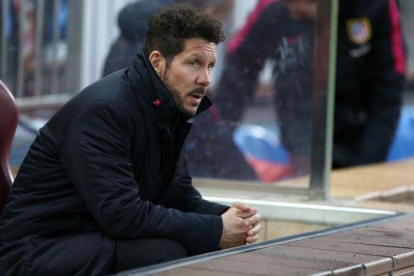 Simeone, durante el partido contra el Leganés del sábado pasado.-AFP / CESAR MANSO