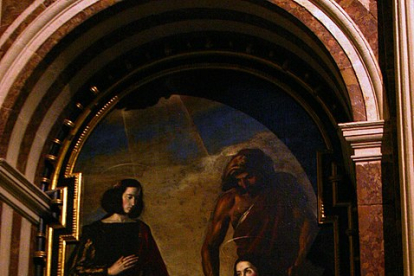 Pintura de Juan Rizi, en la Catedral de Burgos: representación del martirio de Céntola y Elena.. FOTO: José Luiz Bernardes Ribeiro