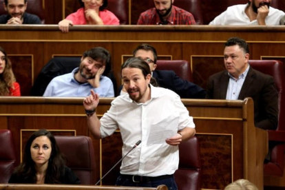 El secretario general de Podemos, Pablo Iglesias.-JUAN MANUEL PRATS