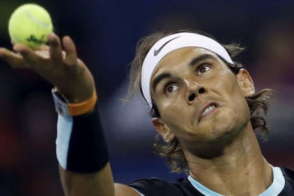 Rafael Nadal, durante el partido contra Ivo Karlovic, en el Master de Shanghái.-REUTERS / ALY SONG