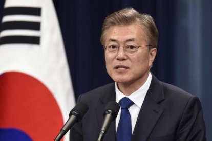 El nuevo presidente surcoreano Moon Jae-In.-JUNG YEON-JE