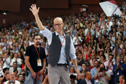 Pedro Zerolo, en el congreso que proclamó a Pedro Sánchez secretario general del PSOE, en julio del 2014.-Foto: JUAN MANUEL PRATS