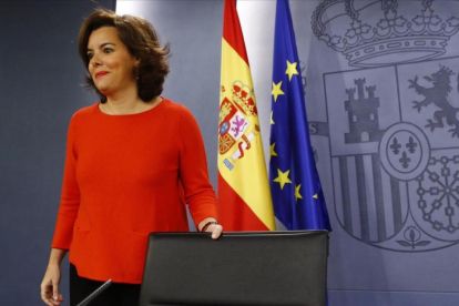 Soraya Sáenz de Santamaría, la número dos de Mariano Rajoy en su primer gobierno.-AGUSTÍN CATALÁN