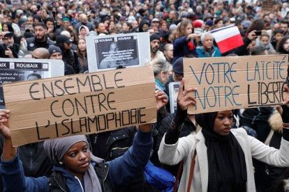 Manifestación contra la islamofobia en París.-AFP / GEOFFROY VAN DER HASSELT