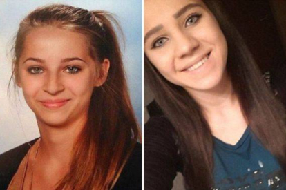 Las adolescentes Samra Kesinovic, de 16 años, y Sabina Selimovic, de 15 años, que se fueron a Siria el pasado verano.-