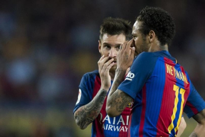Messi y Neymar, durante el partido del pasado domingo ante el Eibar-JORDI COTRINA