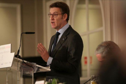 Desayuno informativo de Europa Press en el que ha participado el presidente de la Xunta de Galicia, Nuñez Feijoo.-JOSÉ LUIS ROCA