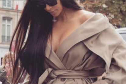 Kim Kardashian en una de las últimas fotos que colgó en su cuenta de Instagram, hace tres semanas-INSTAGRAM