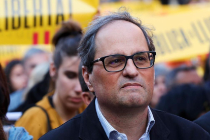 Quim Torra se muestra dispuesto a pactar un referéndum con el gobierno. /-ALEJANDRO GARCIA