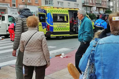 El accidente se produjo a la altura del 177 de la calle Vitoria.-ECB