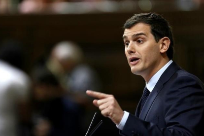 Albert Rivera, durante su intervención el pleno de investidura.-JUAN MANUEL PRATS