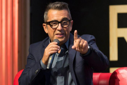 Andreu Buenafuente, en la presentación de la programación del canal #0, en el Festival de Televisión de Vitoria.-EL PERIÓDICO