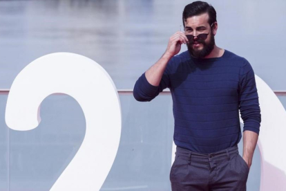 El actor Mario Casas, el viernes en Málaga, donde presentó 'El bar'.-