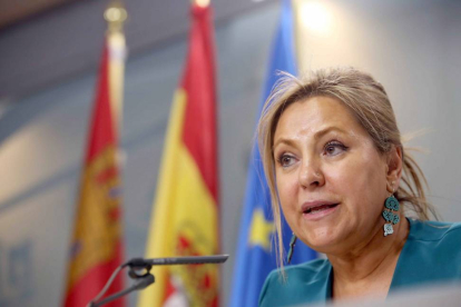 La vicepresidenta de la Junta de Castilla y León, Rosa Valdeón, comparece en rueda de prensa posterior al Consejo de Gobierno-Ical